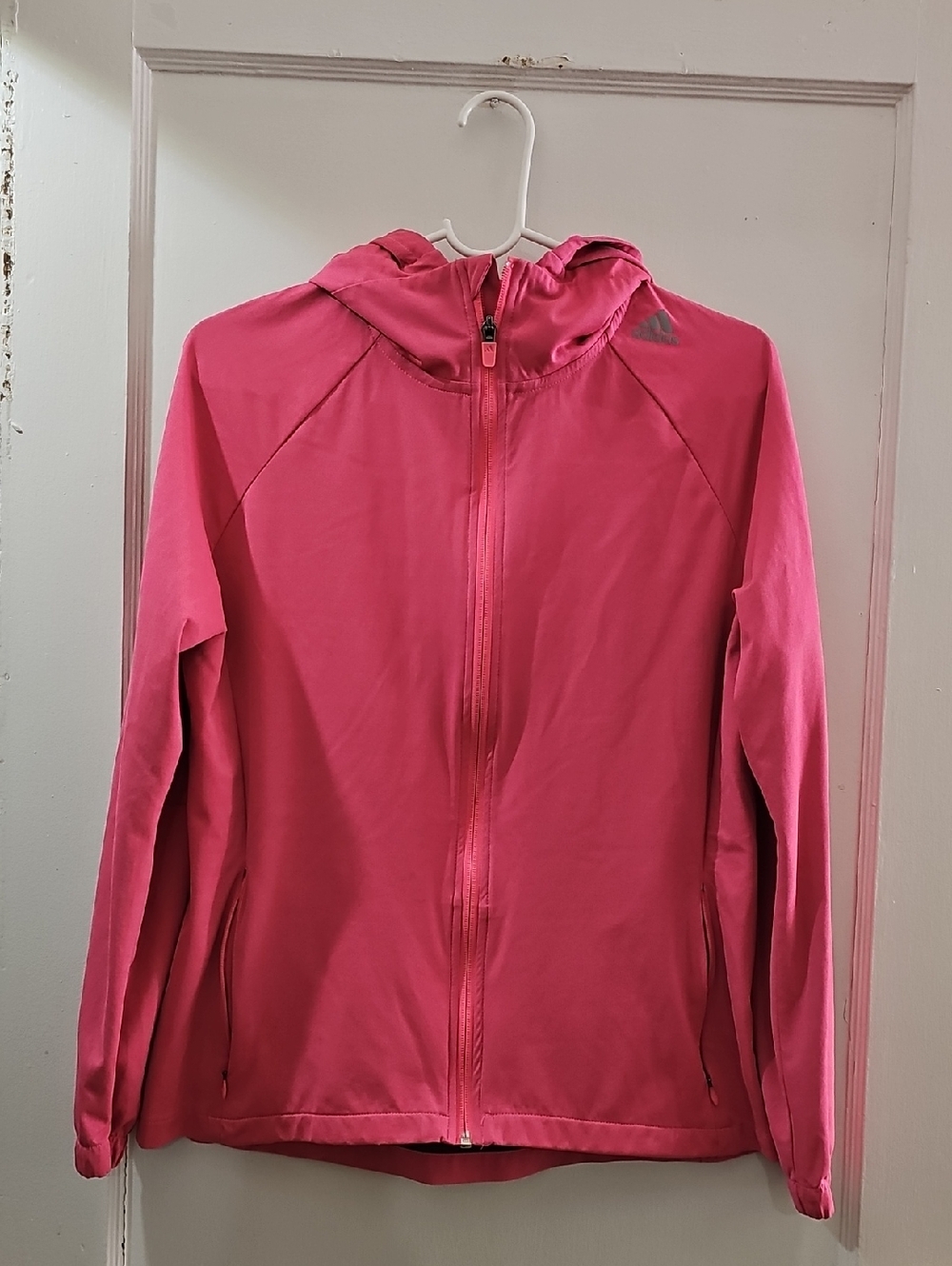 adidas Pink Full-Zip Hooded Jacket